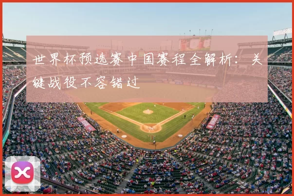 世界杯预选赛中国赛程全解析:关键战役不容错过